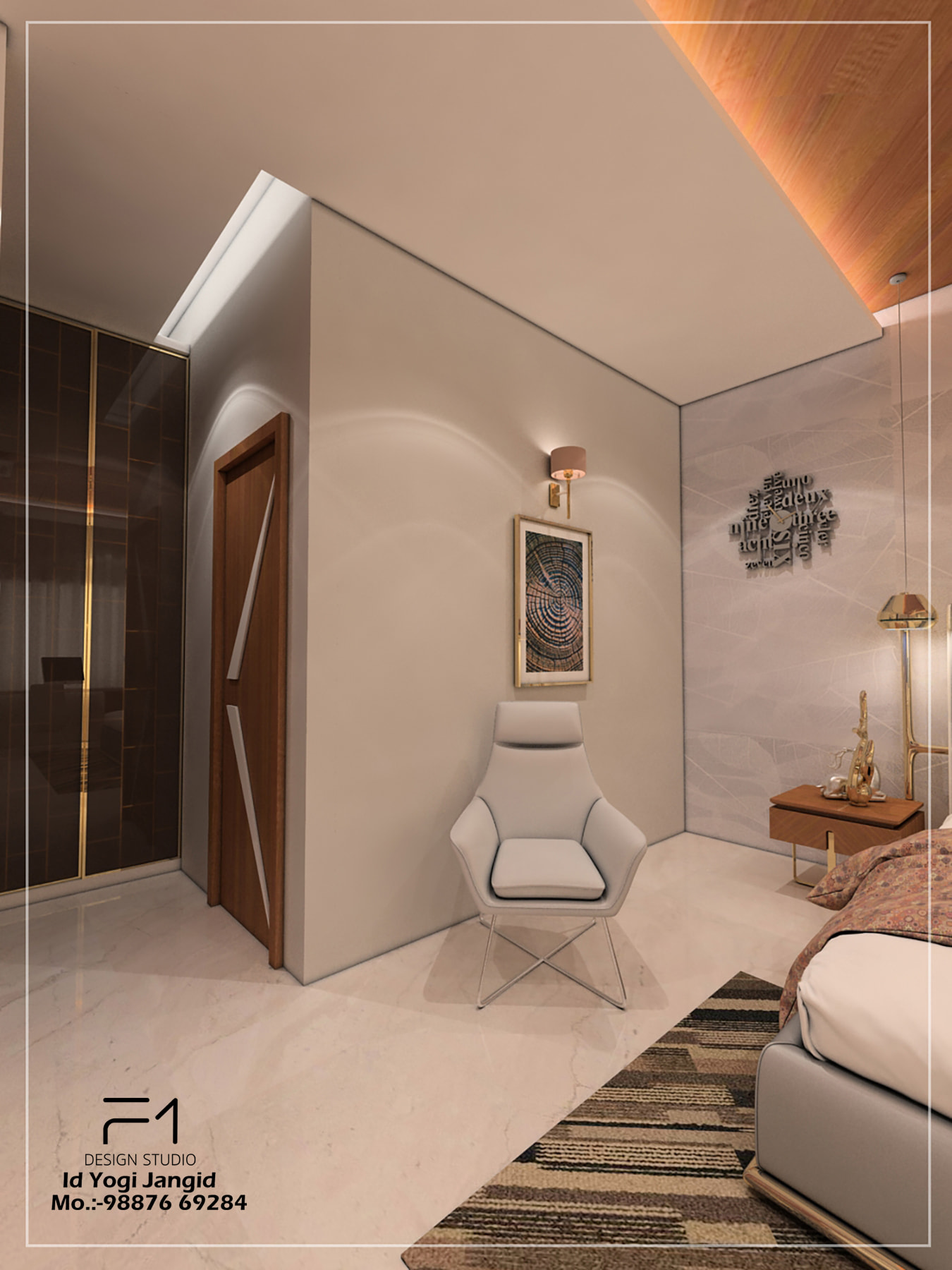 A bedroom interior design for Adithya... - F-1 Design Studio