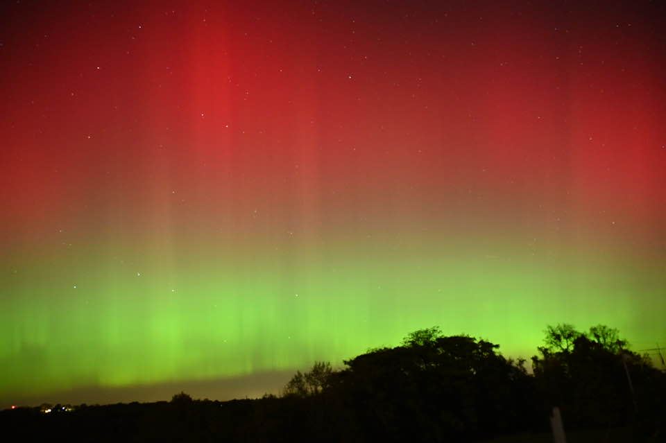 Aurora view in Cincinnati, Ohio at 10pm
