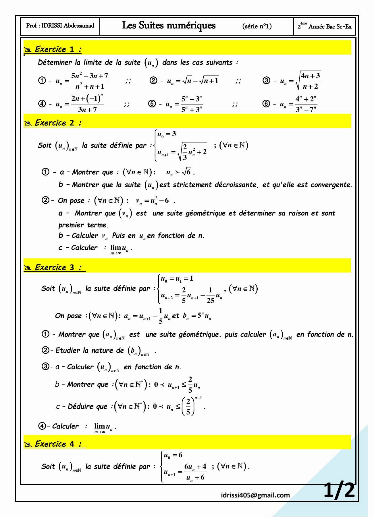 Mathematics for Learning | Mathématiques – 2ème Bac Sciences Physiques ...