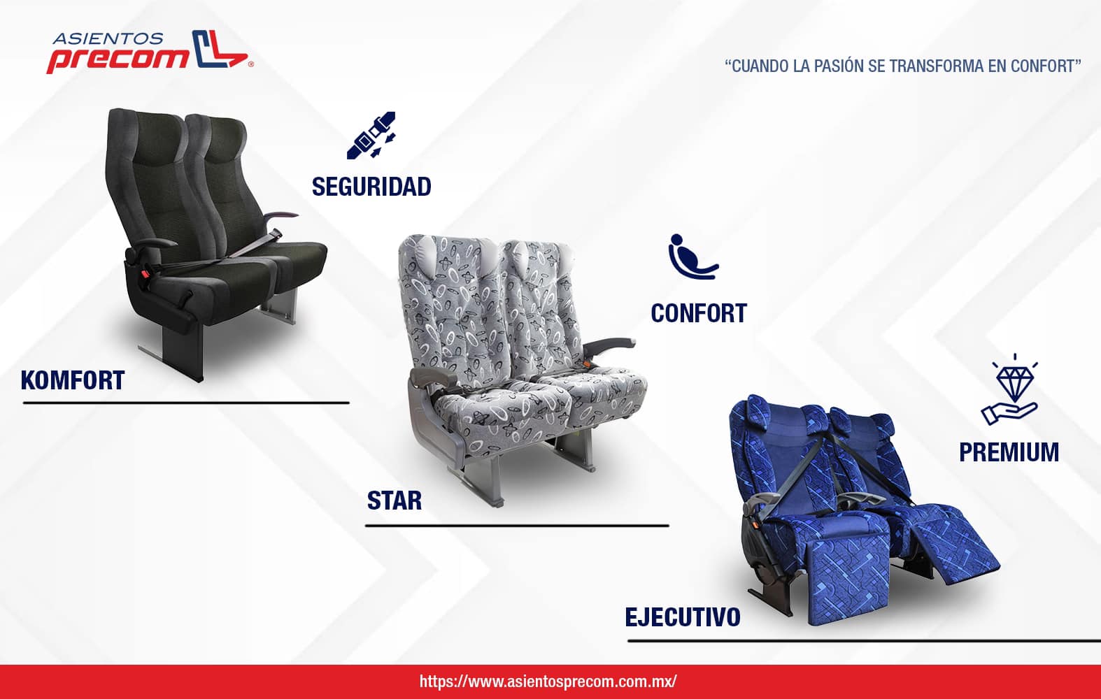 Asientos Precom - Contamos con una gran variedad de...