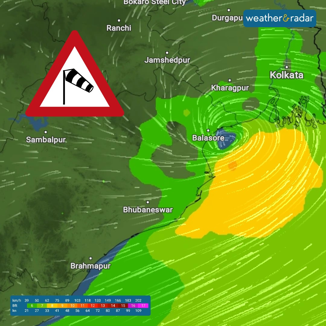 🍃⛈️Very strong winds will continue... - Weather & Radar India