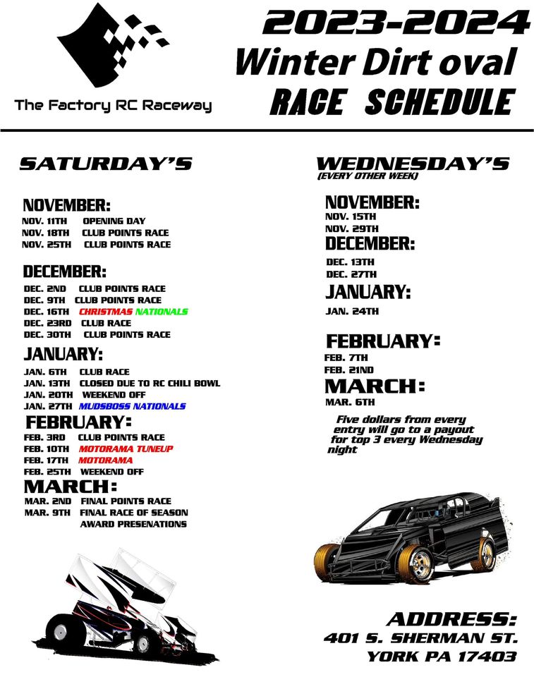 Welcome to the 2023-24 season at... - The Factory RC Raceway | Facebook
