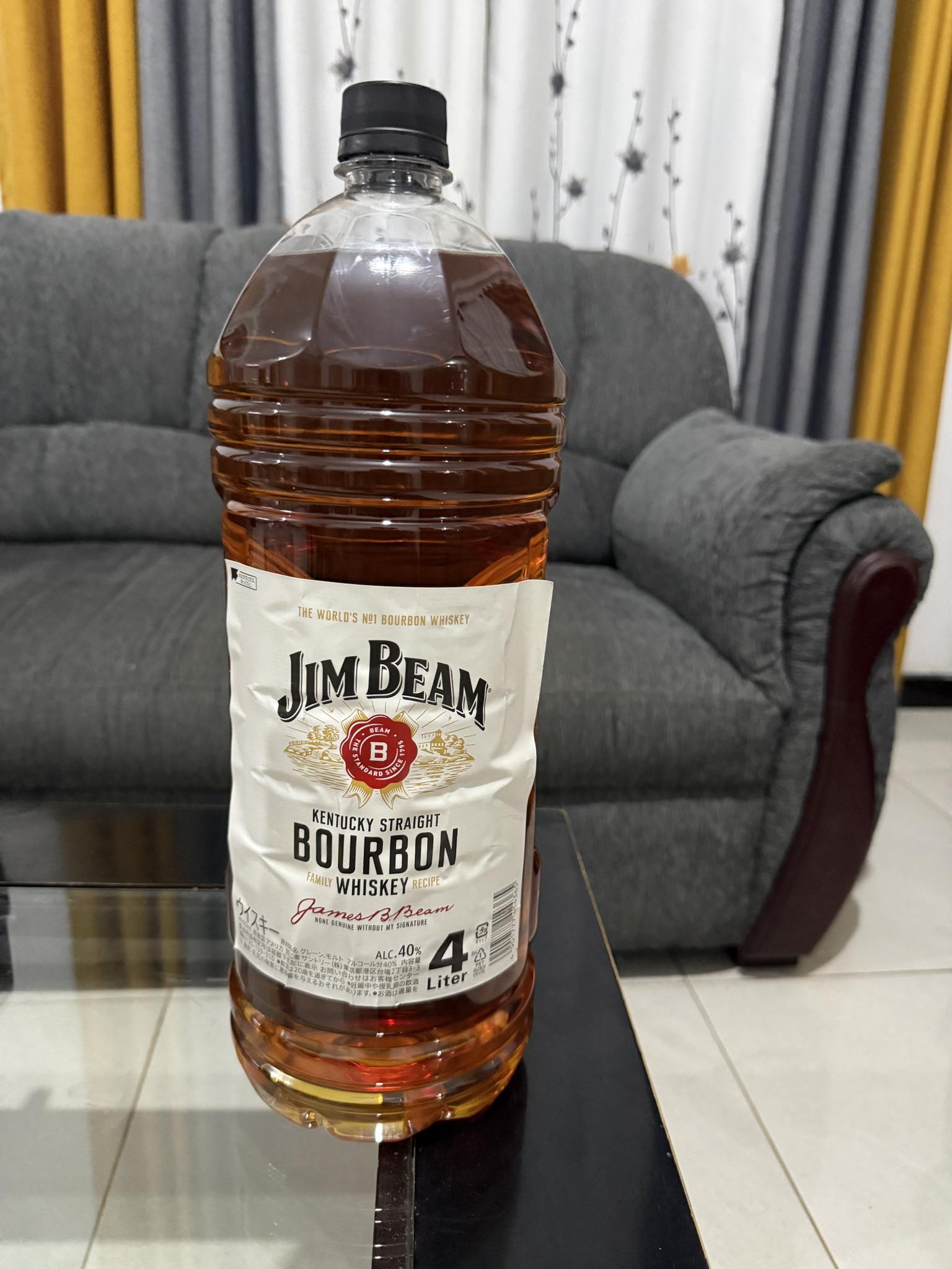 Jim beam 4L available if anyone interested drop a comment below