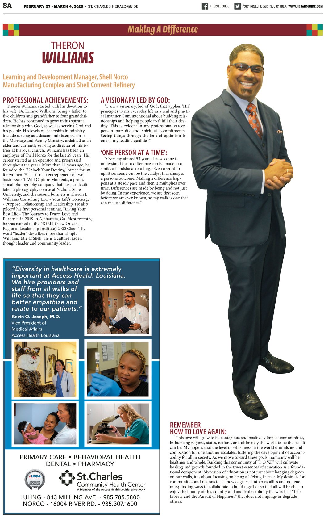 Shell Norco - We salute our own Theron Williams, Learning...