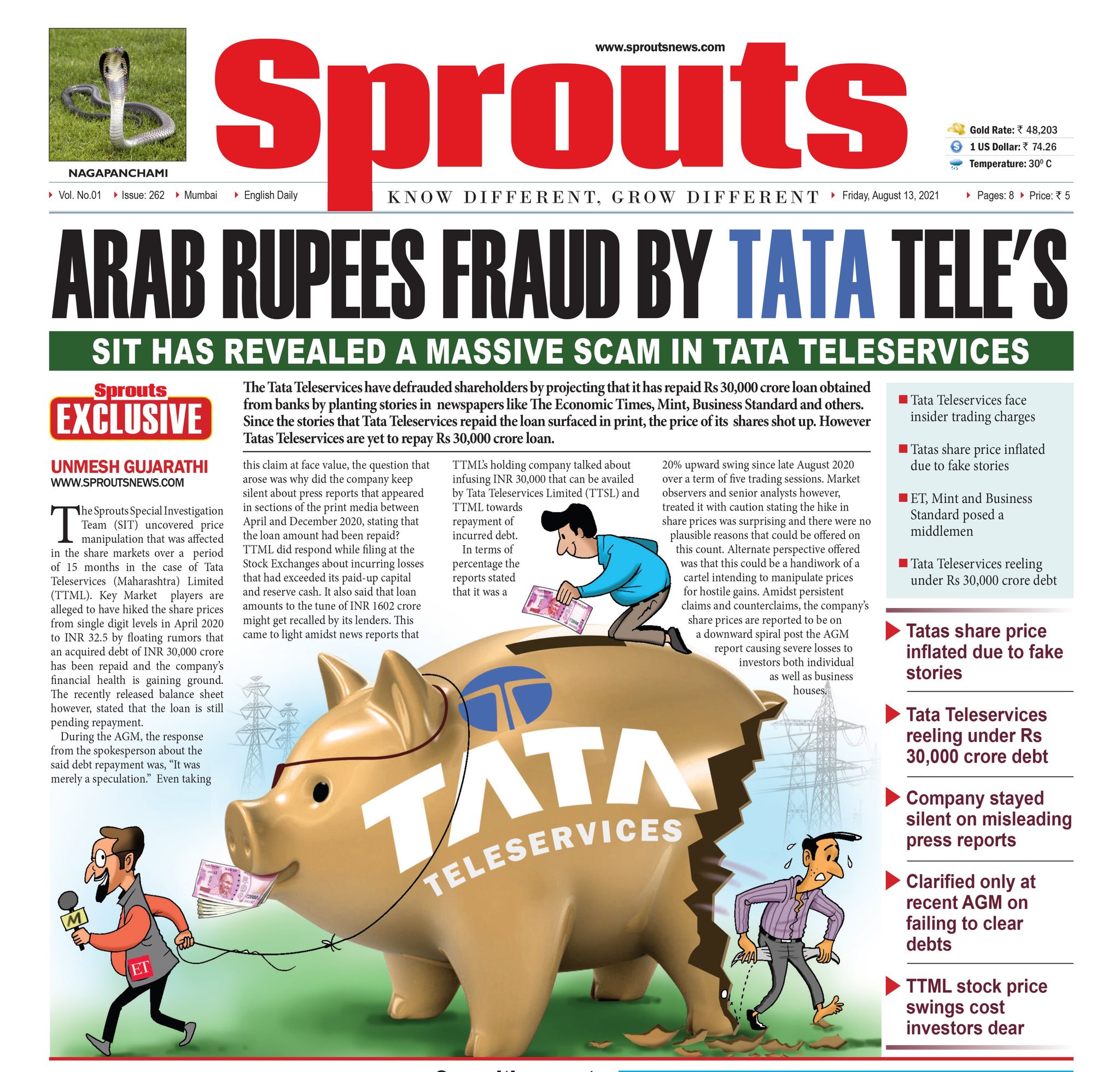 Arab rupees fraud by Tata Tele's SIT... - Unmesh Gujarathi
