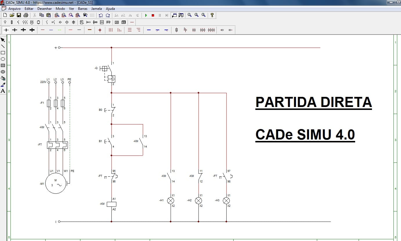 Cade simu - Diagrama de comando e de potência. Partida... | Facebook