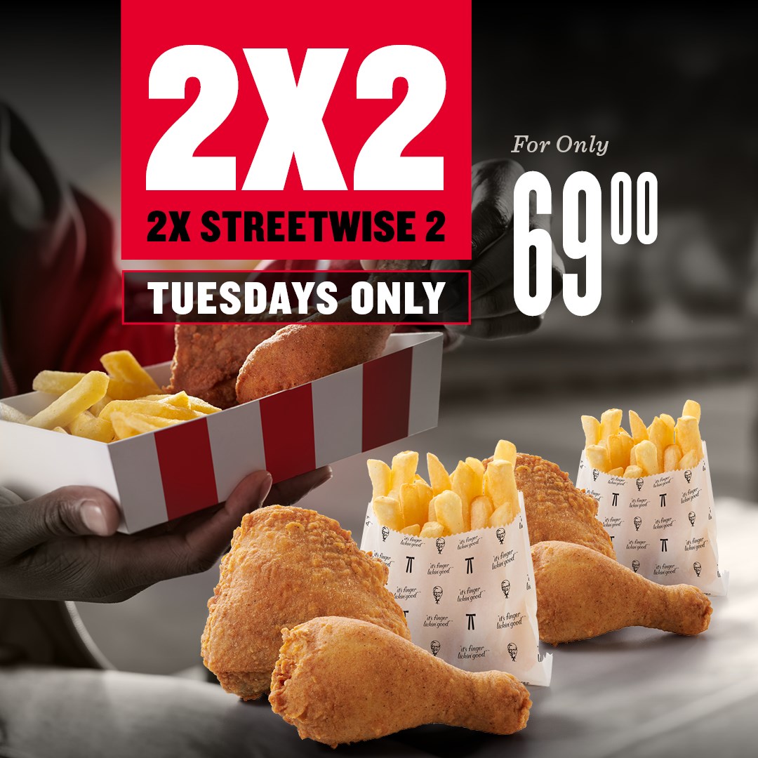 KFC Namibia - TUESDAY only! Get the Streetwise Two... X2!...