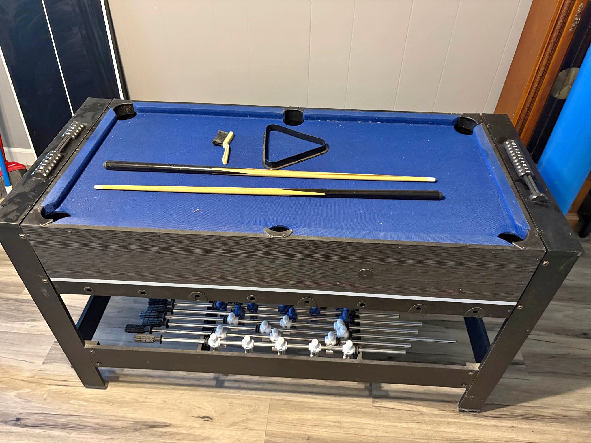 Octagon Bumper Pool Convertible Game Table w/ 4 Chairs - Billiard ...