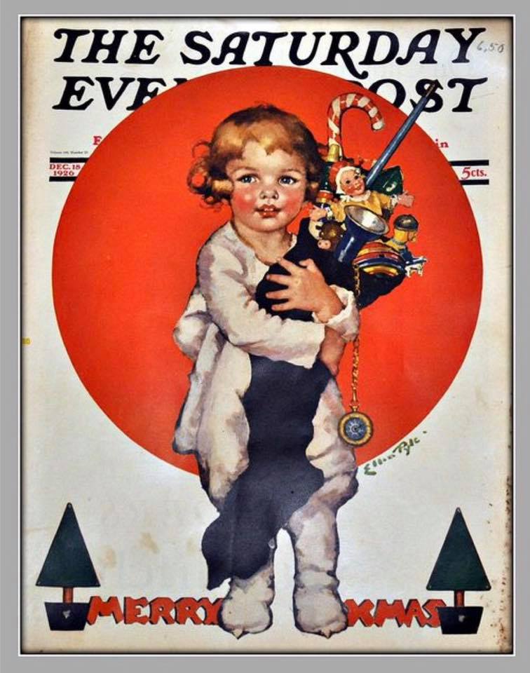 Christmas 1926❤️ The cover of the Saturday Evening Post