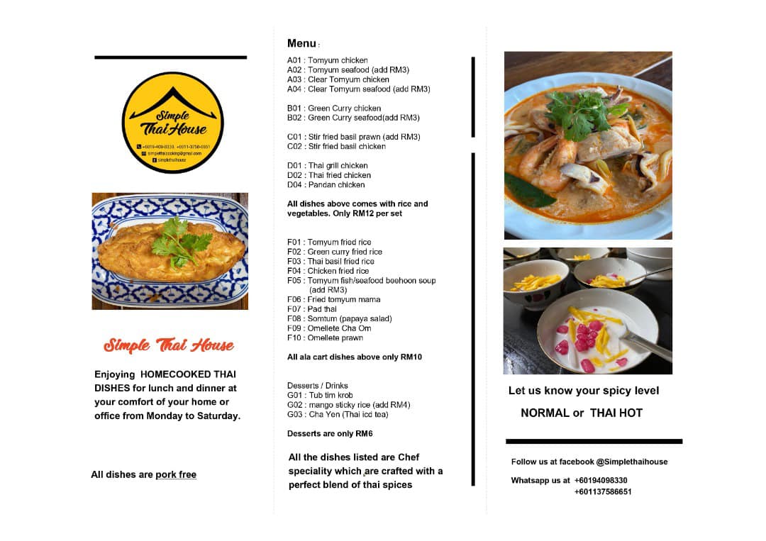 Here is our menu 🎉🎉 @simplethaihouse... - Simple Thai House