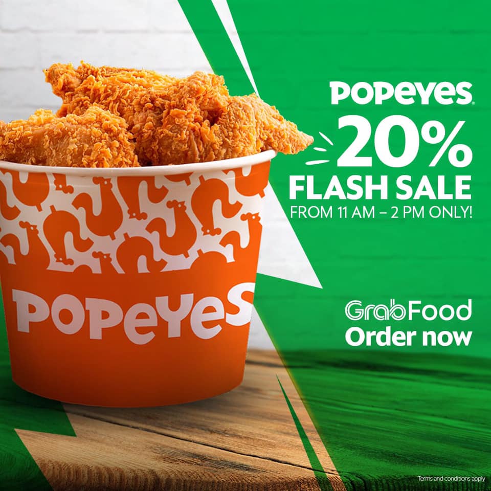 Popeyes Philippines Grab Your Big N Bold Popeyes Faves For 20 Off Via Grabfood Today February 26 From 11am To 2pm Only Min Order Of P400 Terms And Conditions Apply Facebook