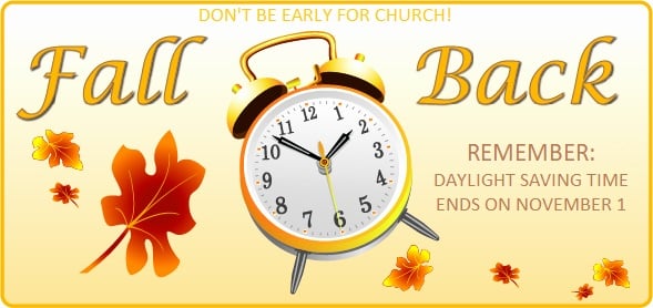 St. - Don't forget to FALL BACK next Sunday! | Facebook