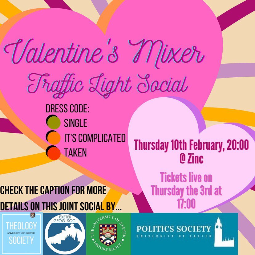 GeogSoc Exeter - Love is in the air ️🧡💛💚💙 It’s that time... | Facebook