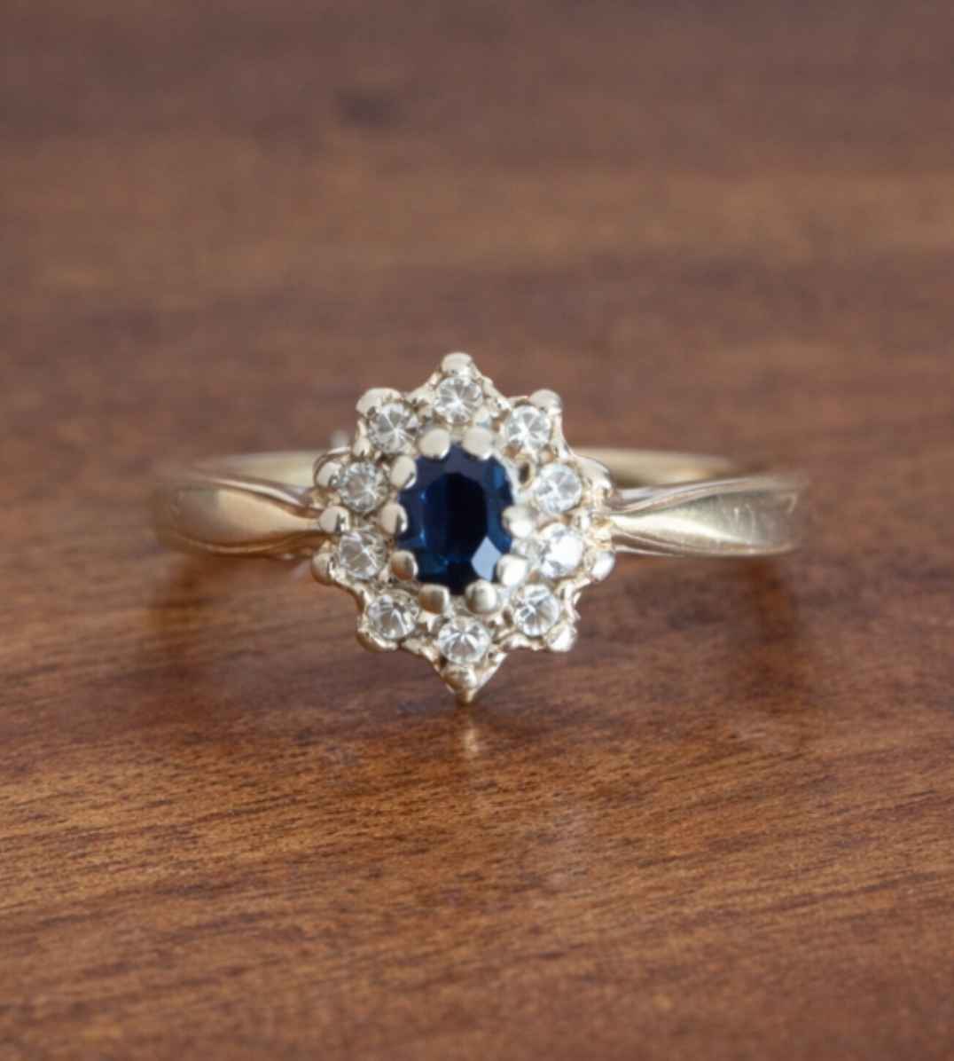 Early Vintage 20 years Sapphire & Diamond Ring – 9ct Gold R3000 50% ...