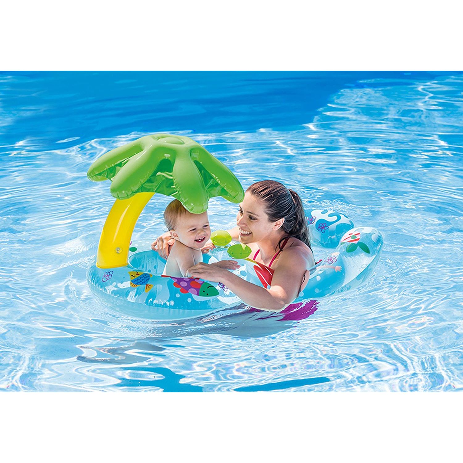 Bateau de flotteur de bébé Bateau gonflable avec anneau de natation