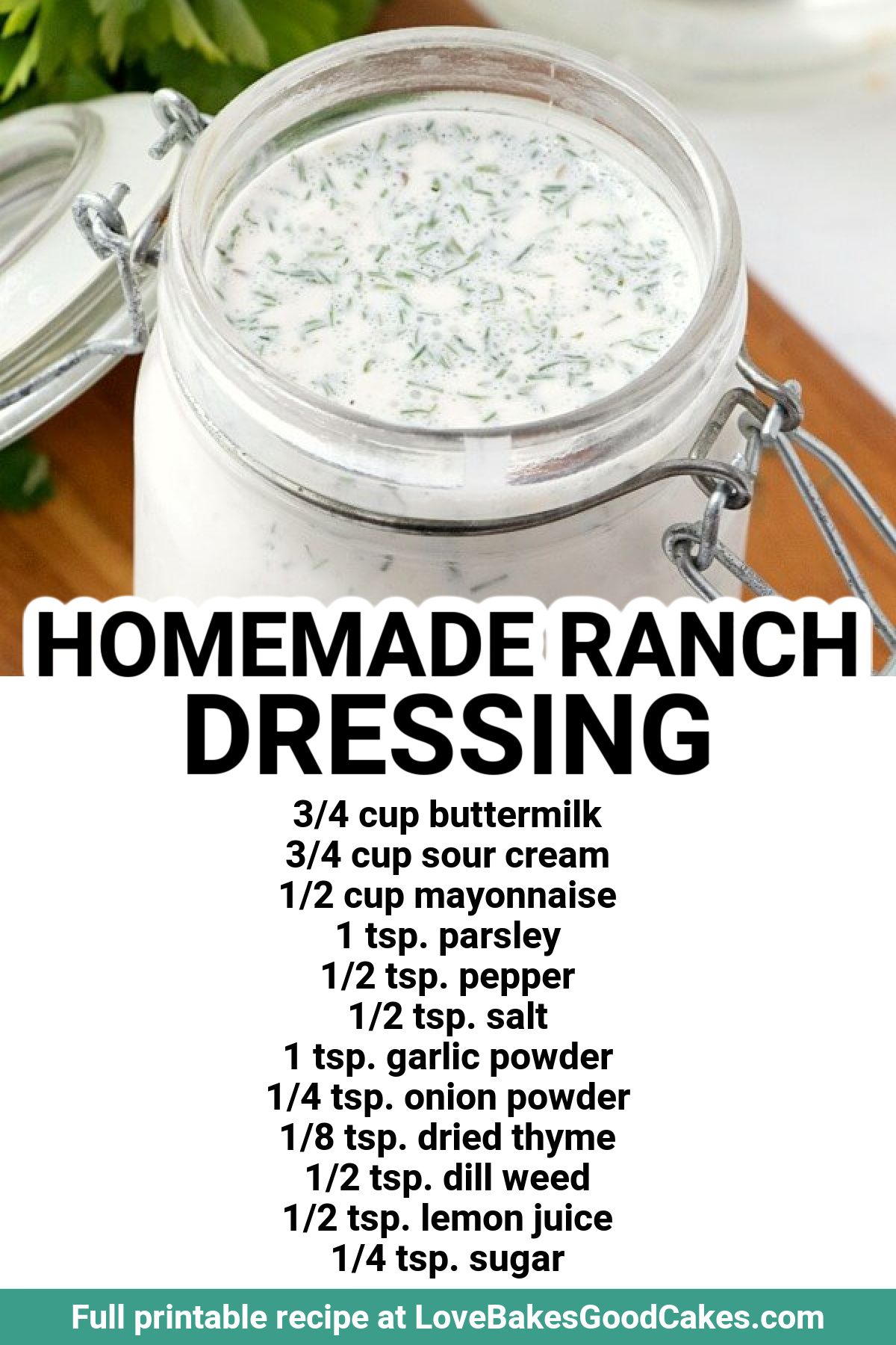 Yum!! Always good to have a Ranch recipe… ❤️ https://www.lovebakesgoodcakes.com/homemade-ranch-dressing -crazy-cooking/?fbclid=IwAR1VzUKoa3slWcKrGqSUA5SOaUU40vpzWvoWV7cl2c3feiD_nxGgjiarCOE&mibextid=Zxz2cZ