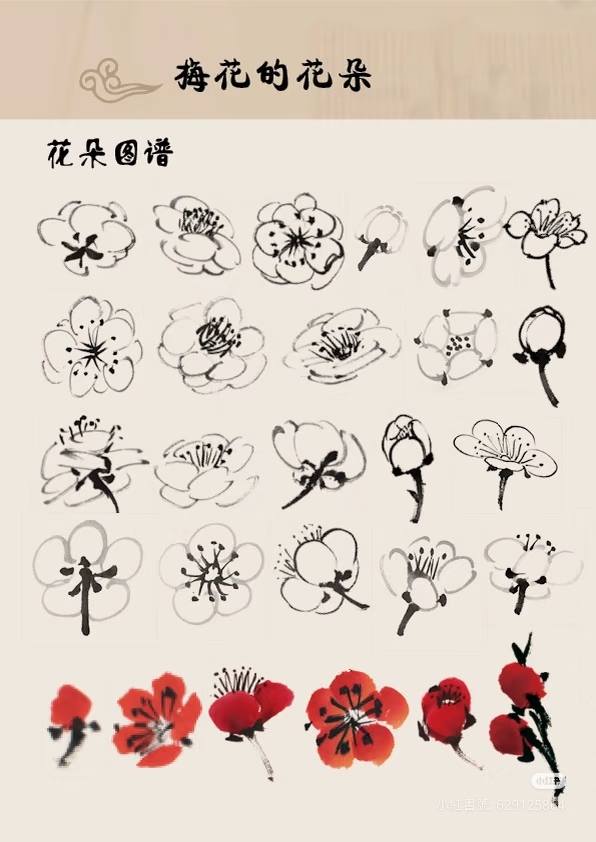 梅花畫法（來源網絡圖片）