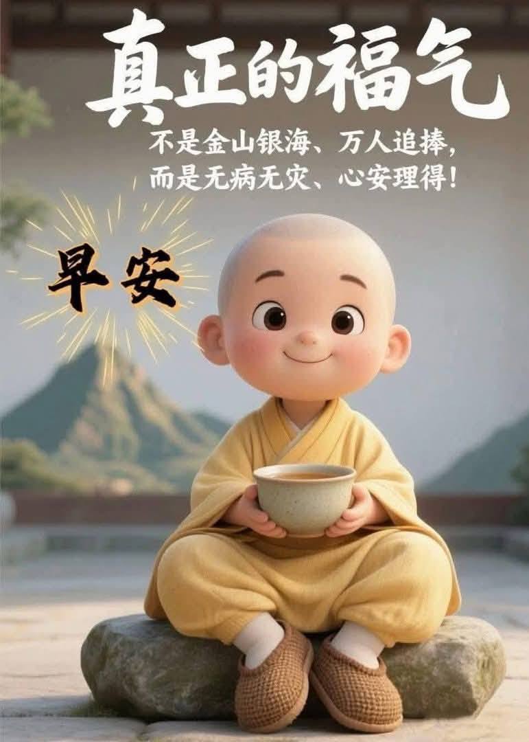 小沙弥道早安吉祥如意~平安快乐