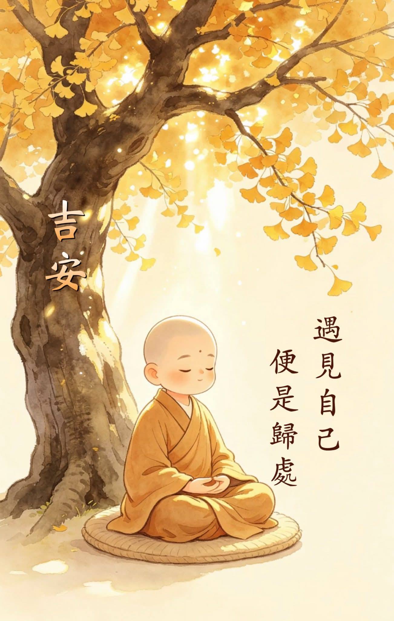 小沙弥道早安吉祥如意~平安快乐