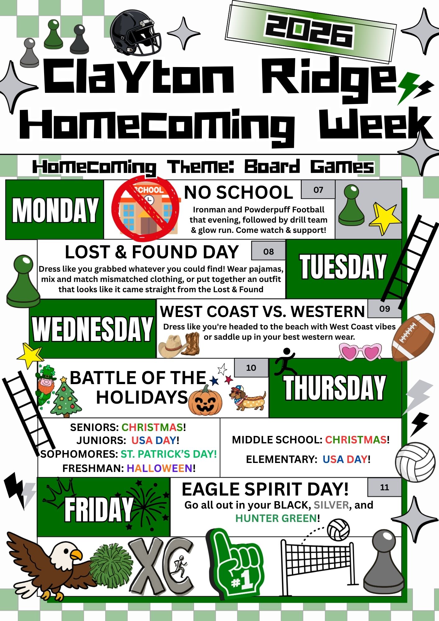 homecoming dress up games Dress-up Days for Week INSTAGRAM