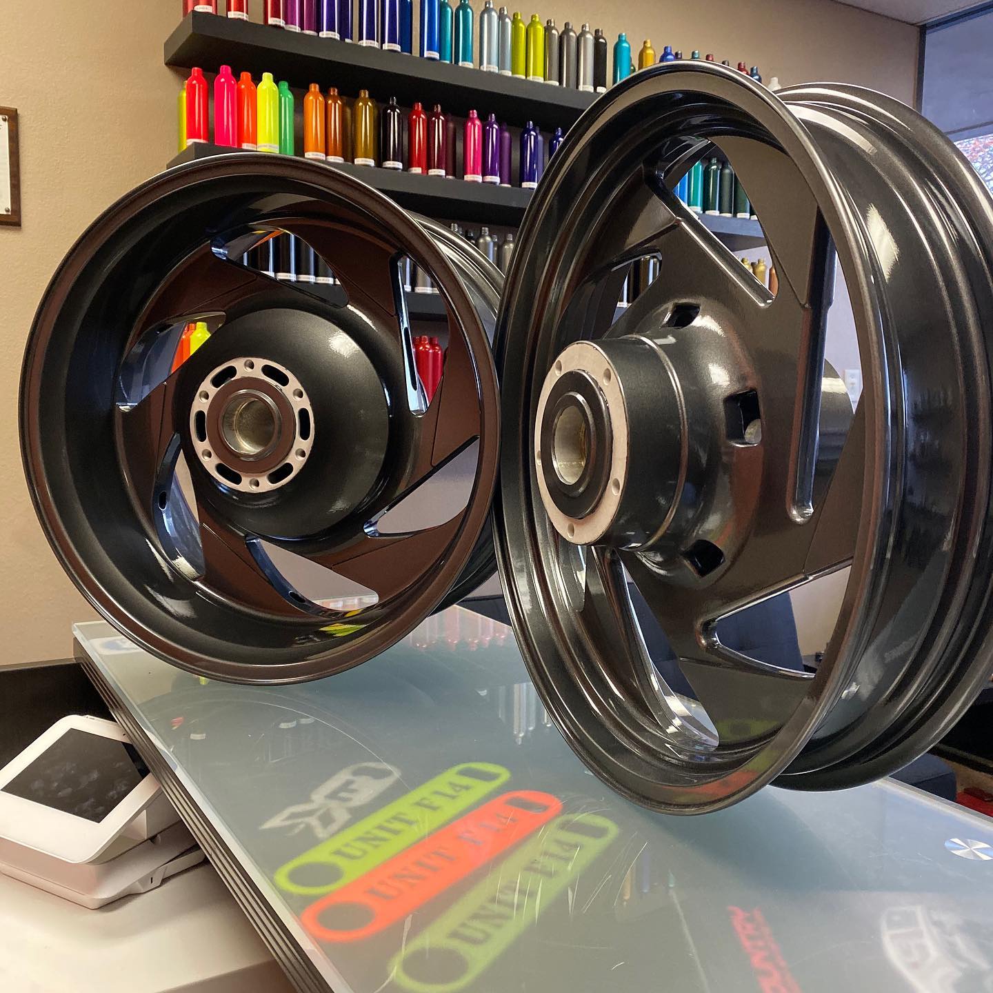 Suzuki Boulevard M109R wheels... - Unit F14 Powder Coating