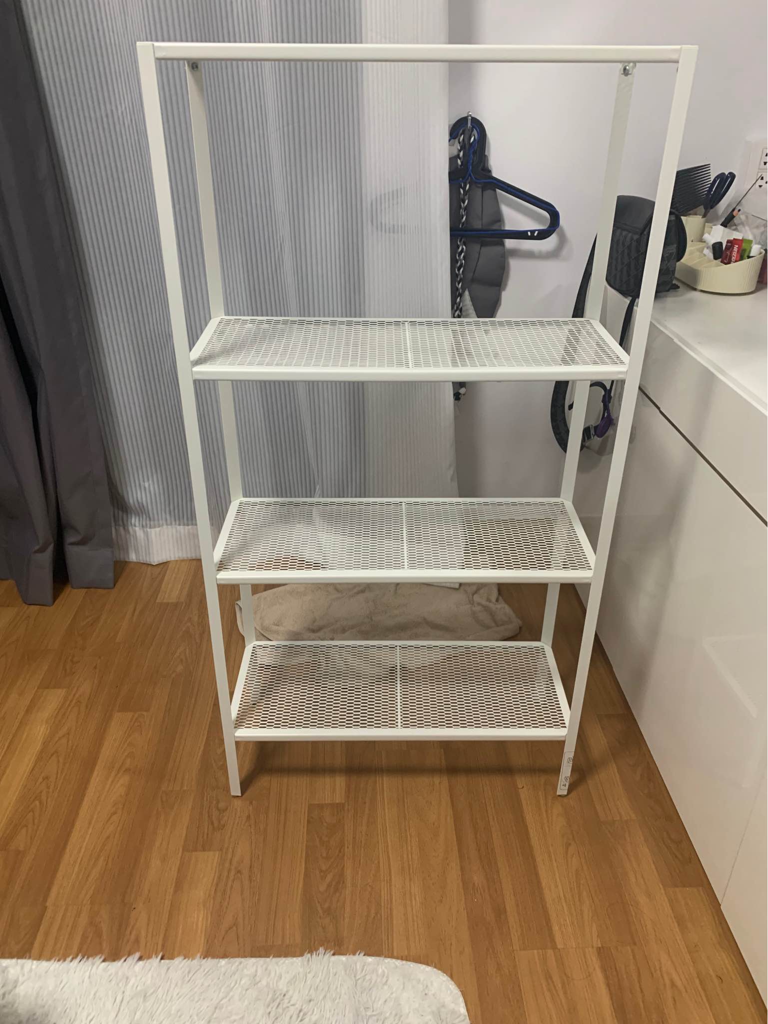 White Metal Shelving Unit – 4 Tier Storage Rack - Closet Organizers ...