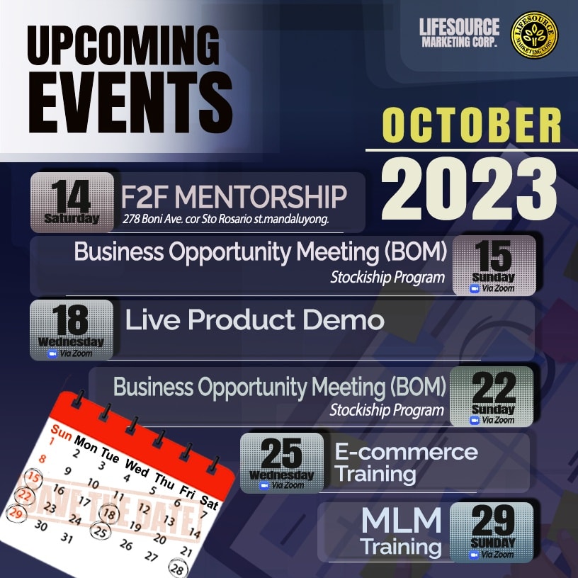 Lifesource - 📢 Don't miss our October Upcoming Events. 😊 Prospect ...