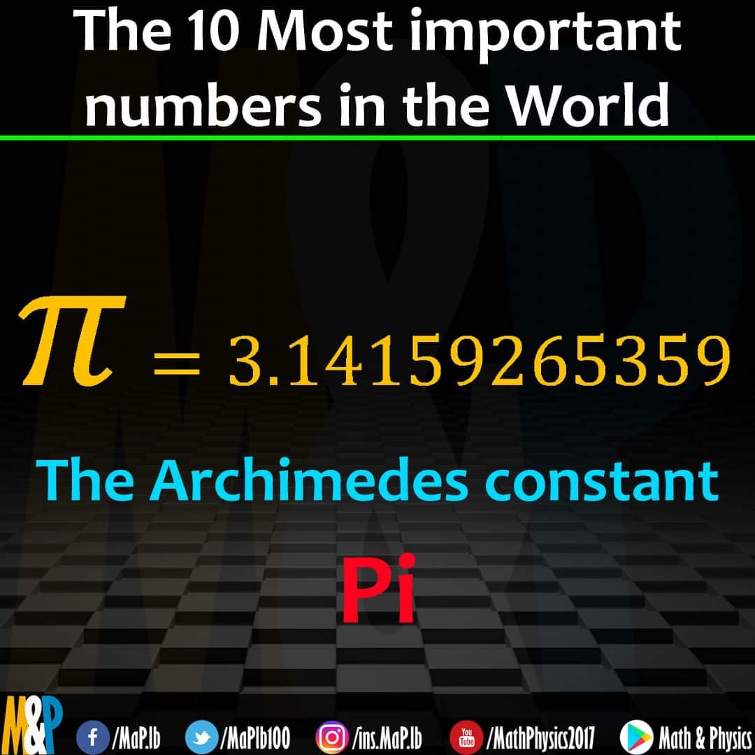 The most 10 important numbers in... - Science Math Physics