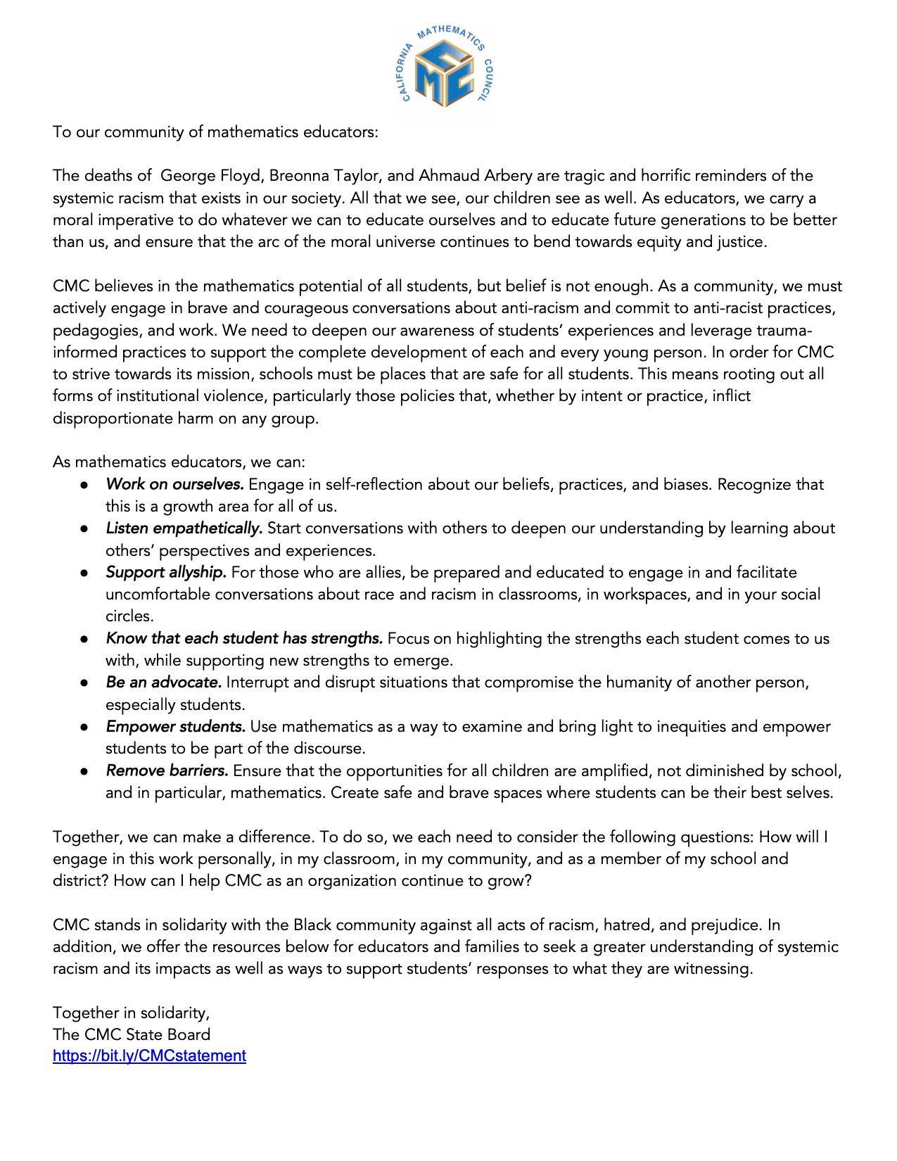 CMC - California Mathematics Council | Kentfield CA
