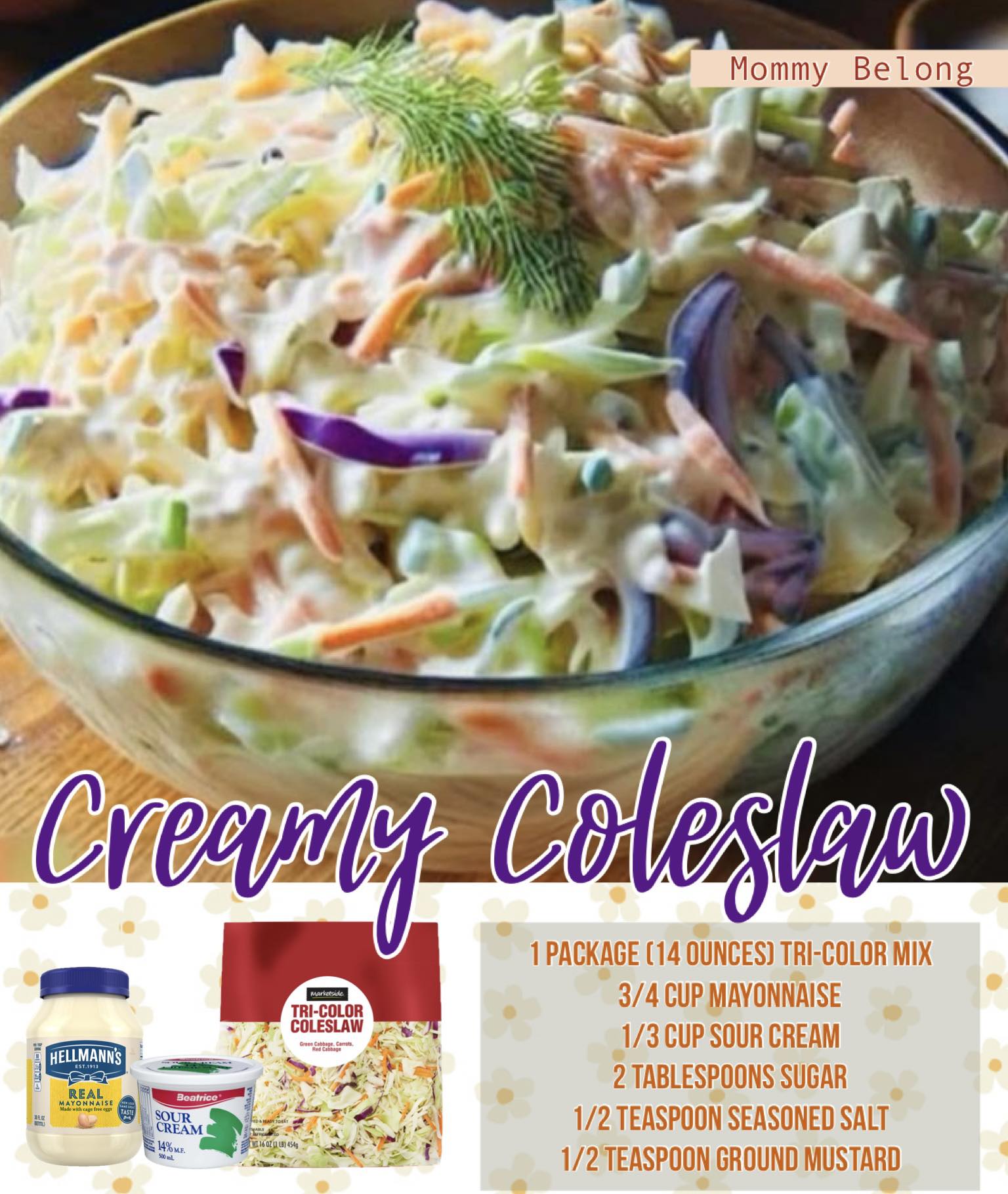 hellmann's classic coleslaw dressing recipe creamy with mayo Jello salad