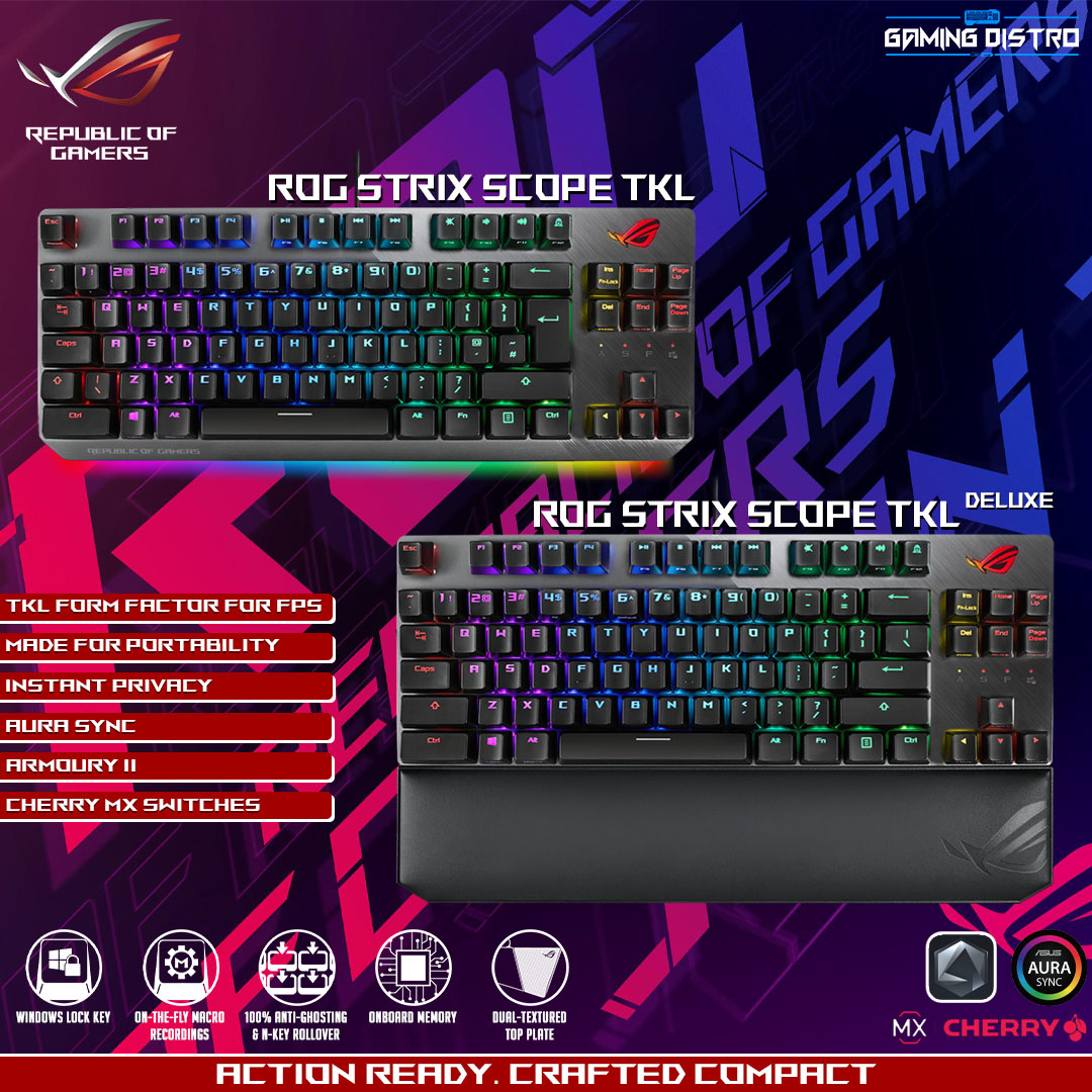 Gaming Distro - KEYBOARD MACHO ROG STRIX SCOPE TKL ready... | Facebook