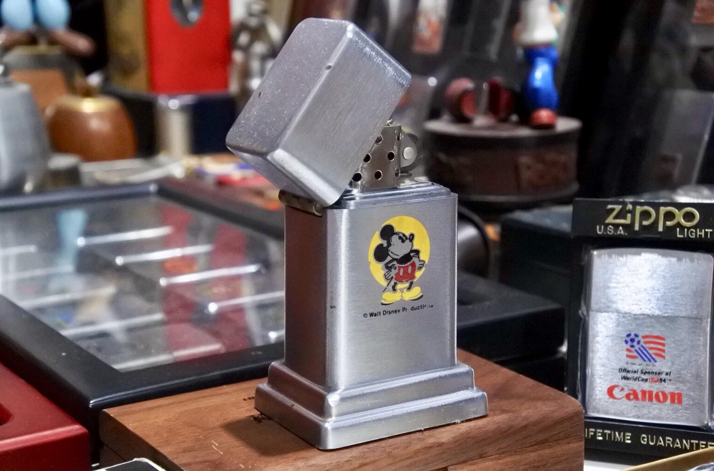 Zippo Barcroft Table Lighter Walt Disney Productions Micky Mouse 