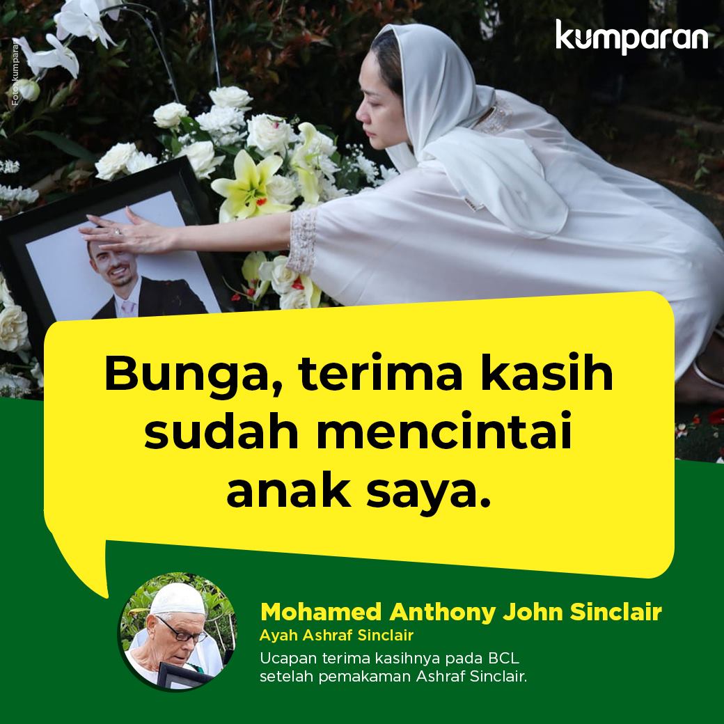 Kumparan Ayah Ashraf Sinclair Mohamed Anthony John Sinclair Memberikan Sambutan Saat Pemakaman Ashraf Sinclair Dalam Sambutannya Ia Mengucapkan Terima Kasih Kepada Bunga Citra Lestari Karena Sudah Mencintai Anaknya Stay Strong Bcl