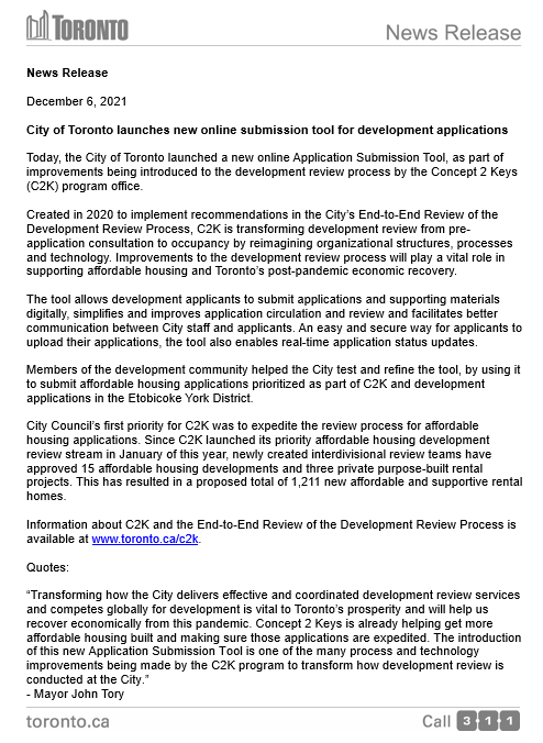 City of Toronto - City of Toronto launches new online... | Facebook