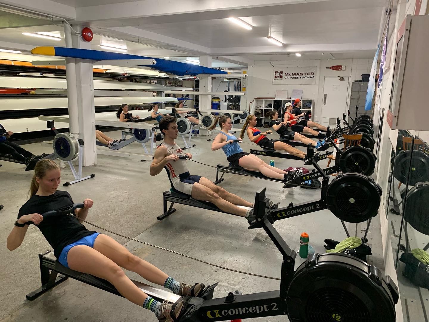 McMaster - Winter training is now in full swing here at the boat club ...