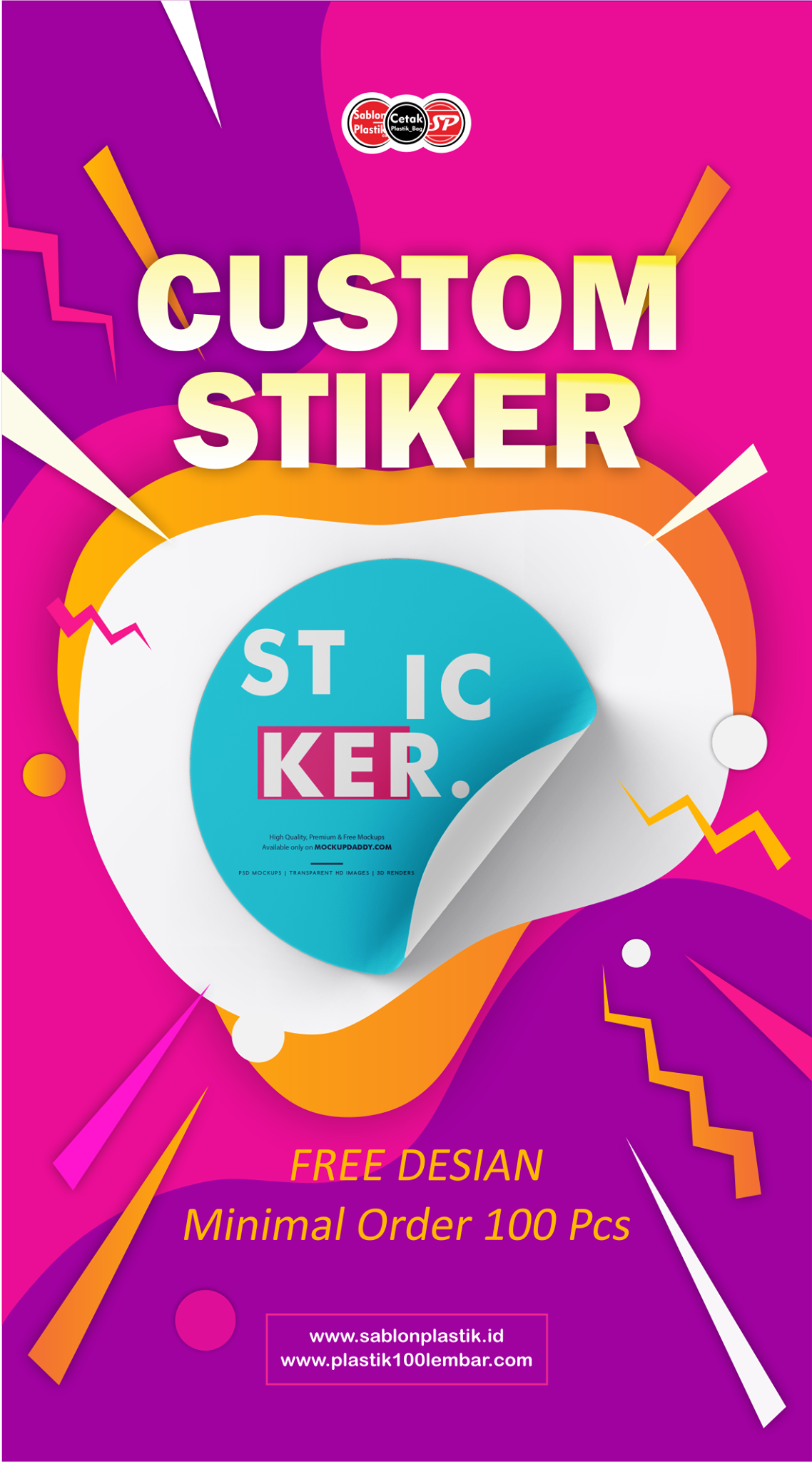 Cetak Sticker Desain Suka2 Custom... - Sablon Plastik Id | Facebook