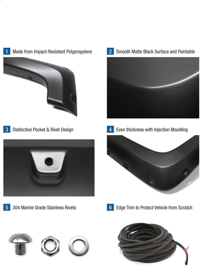 For 2019-2022 Ram ProMaster Right Rear Wheel Flare Molding Black