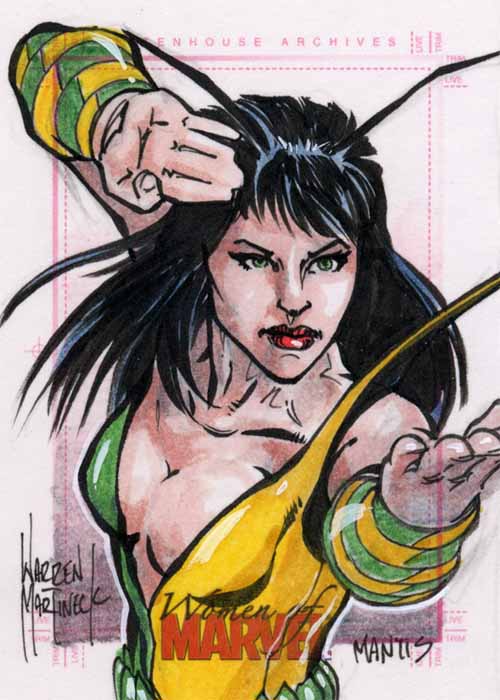Matriarchs of Marvel sketch cards by Lydi Li