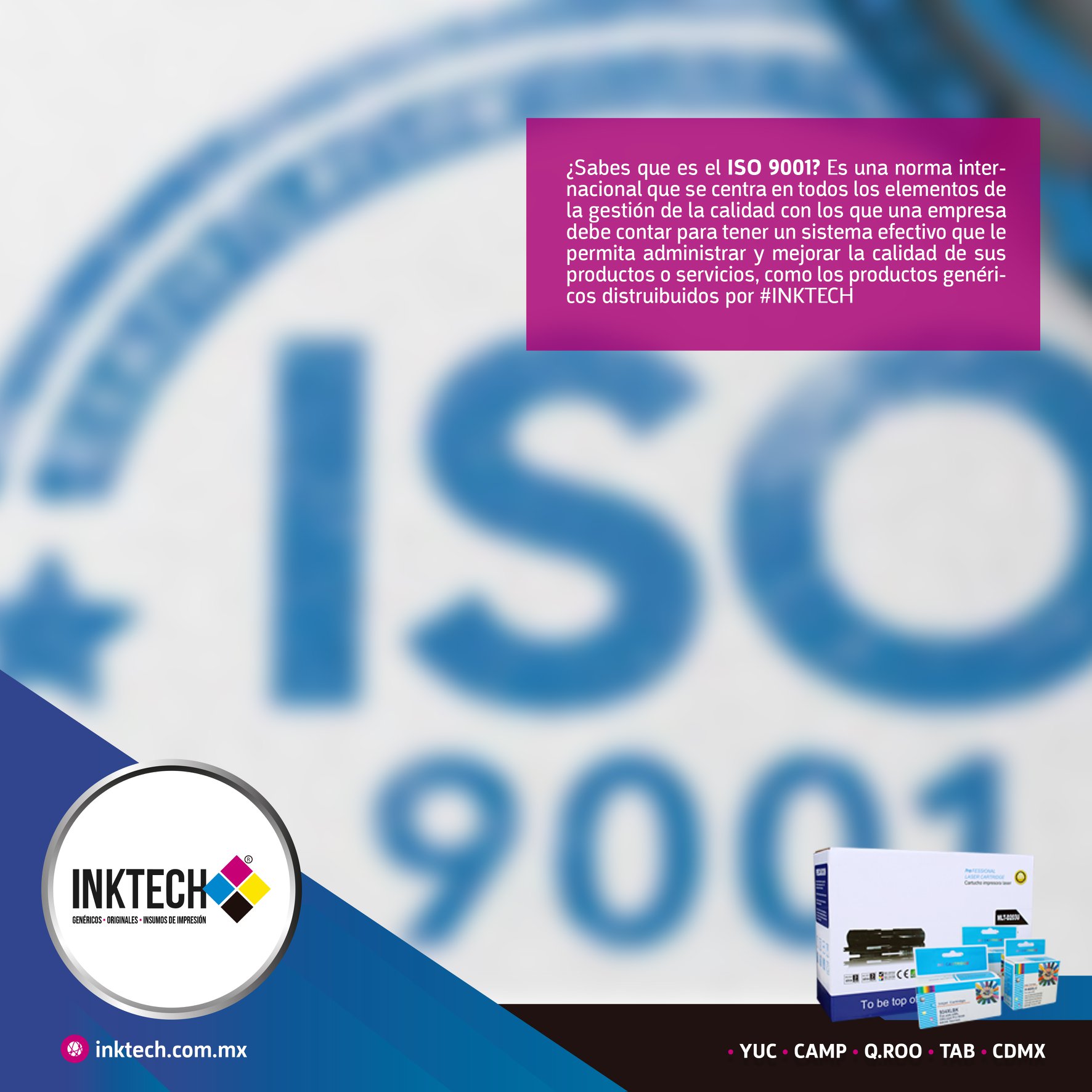 Inktech - ¿Conoces qué es el ISO 9001? un dato sumamente...