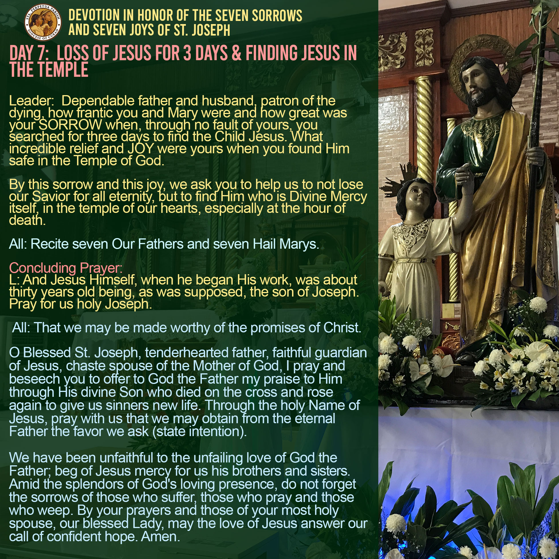 Devotion in Honor of the Seven... - Sta. Perpetua Parish | Facebook