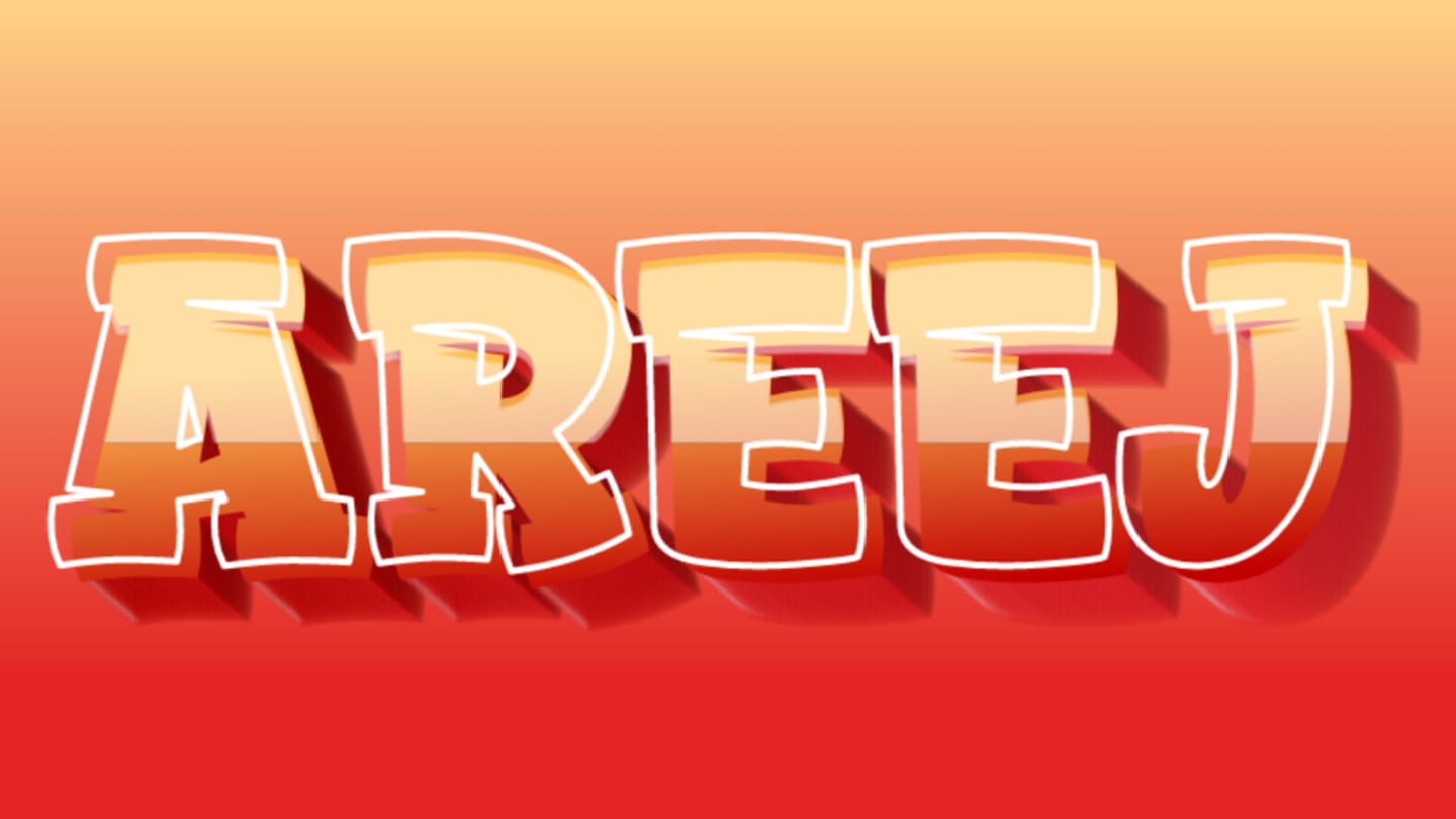 How to design 3d text Logo In... - AREEJ Online Academy