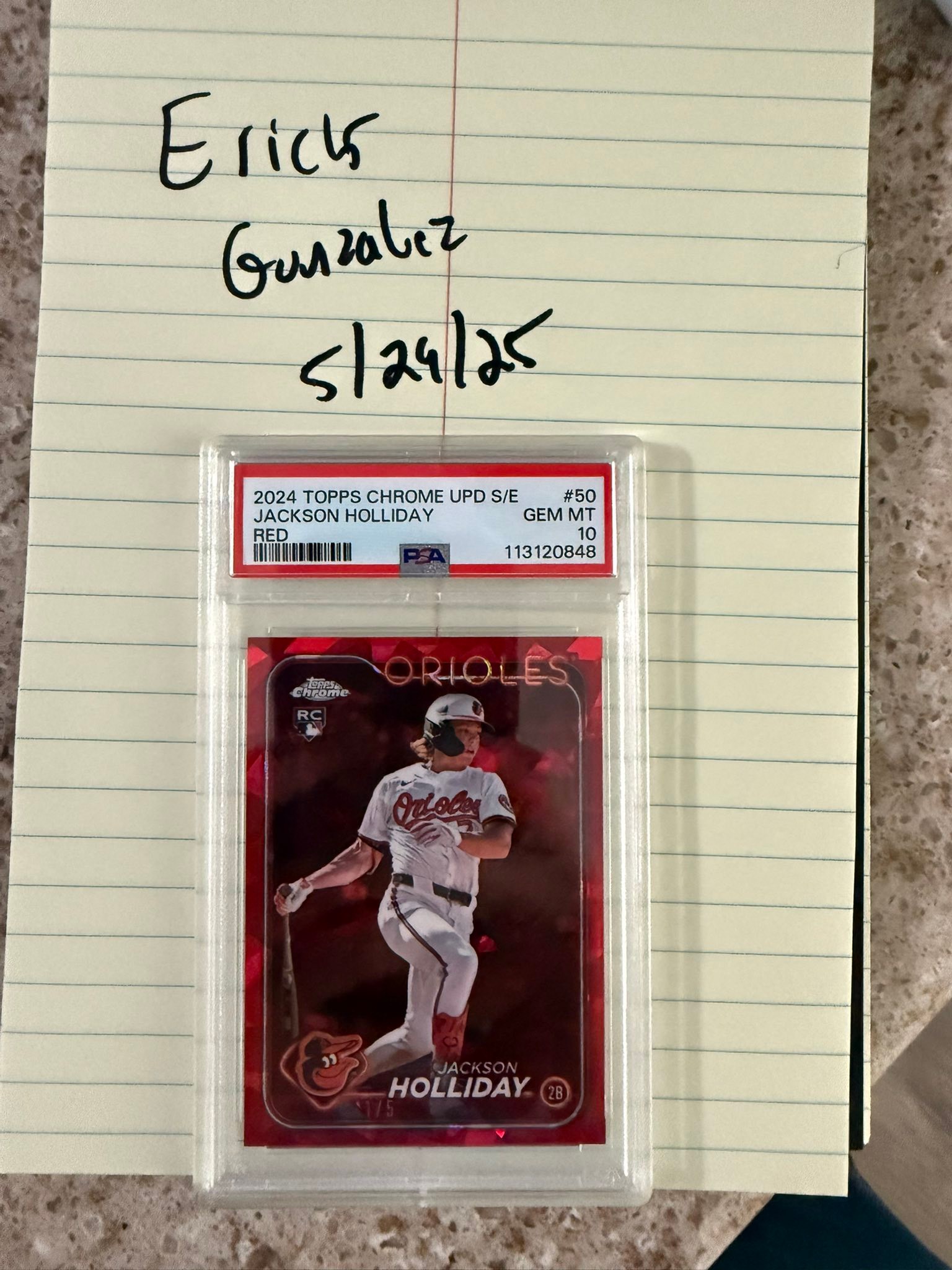 2024 Topps Chrome Sapphire Red 1/5 PSA 10 4000$ for posting 
