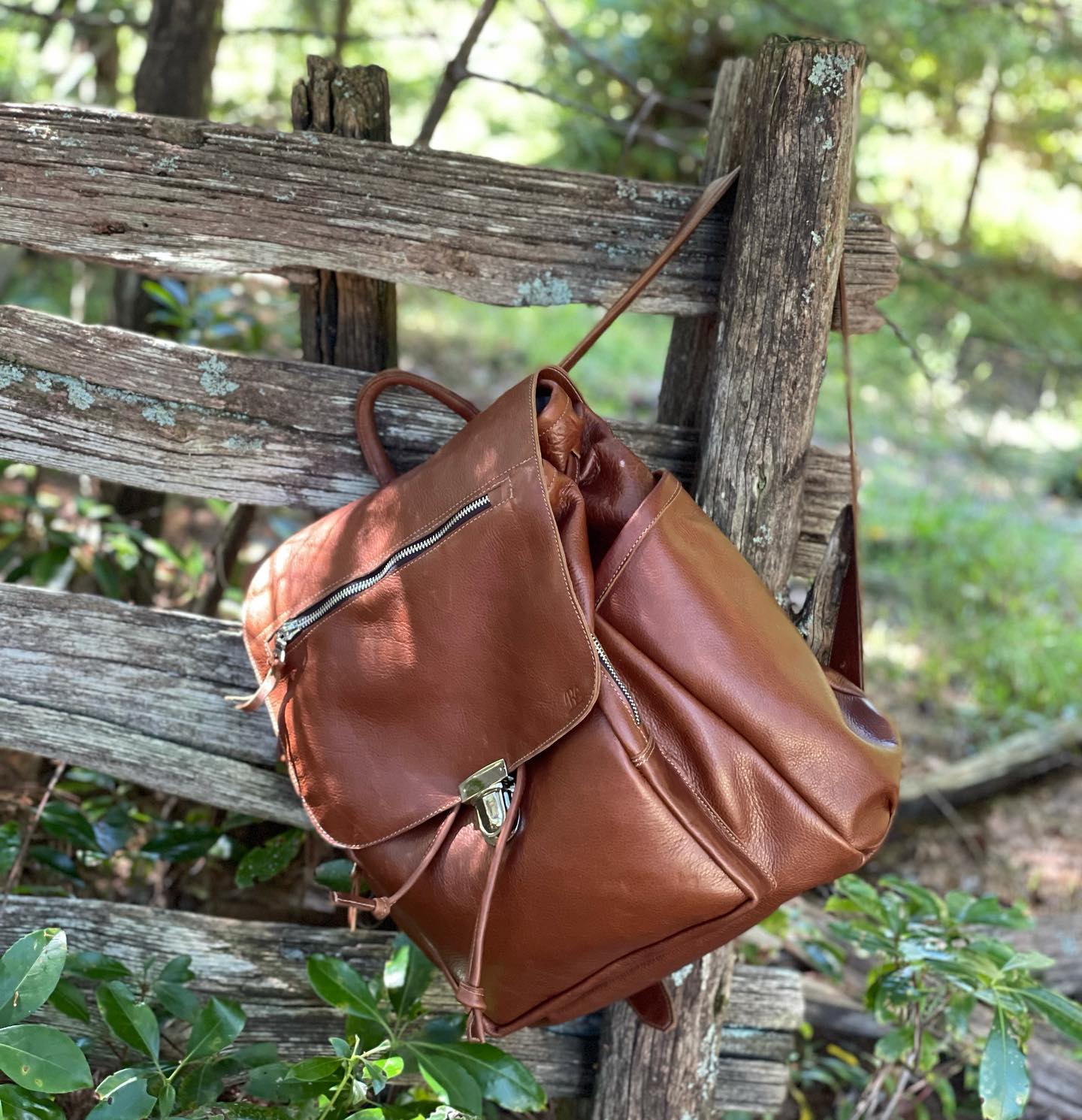 buffalo leather backpack or duffle Duffel Bag Fishing Rod Bass Pro watermakers Scale Color:Hand Dyed - Yellow Scales 1 Duffel is a