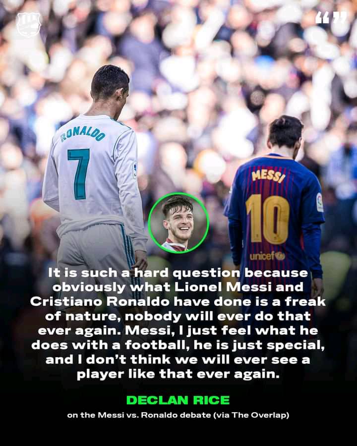 Infinite Messi - New Arsenal signing Declan Rice weighs in...