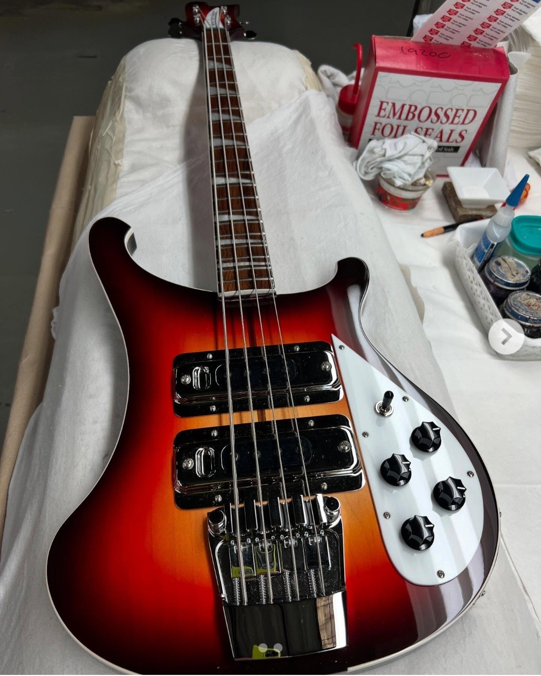 A Rickenbacker Limited Edition 4003 CB SPC MB in Montezuma Brown