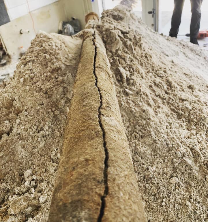 James - This is what old corroded & cracked pipes look like in older ...