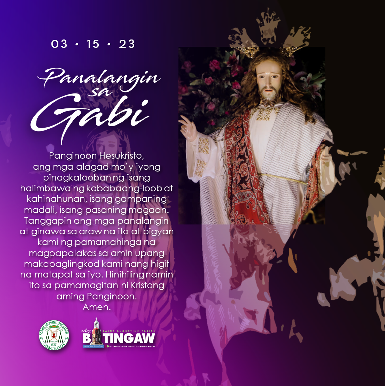 PA... - Ang Batingaw - Saint Augustine Parish Baliwag, Bulacan | Facebook
