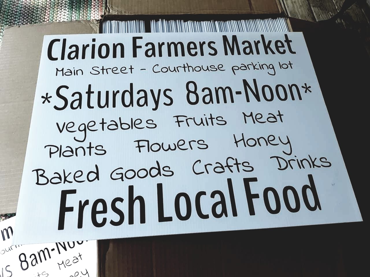Clarion Farmer's Market Home Facebook