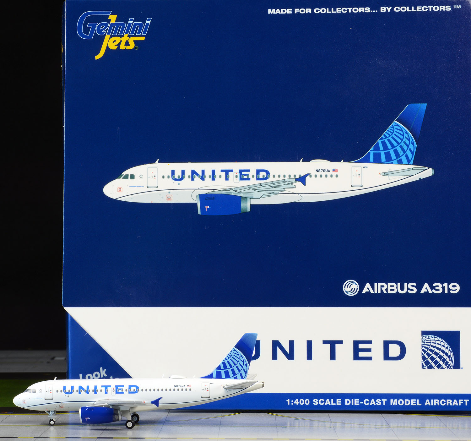 JUST LANDED! GeminiJets 1:400-scale United Airbus A319 N876UA