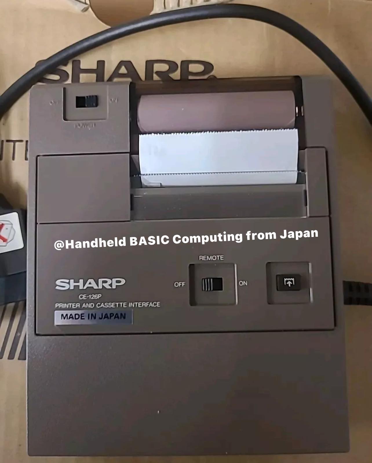 Sharp PC-1211 with working printer and cassette tape interface